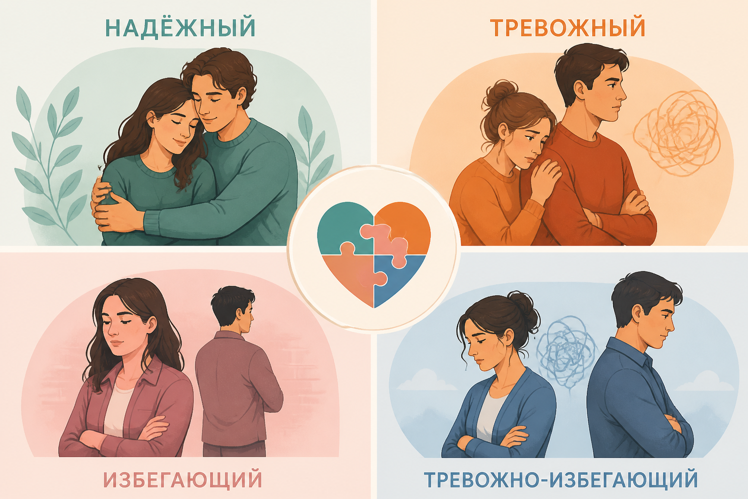 Четыре типа привязанности: в чём разница