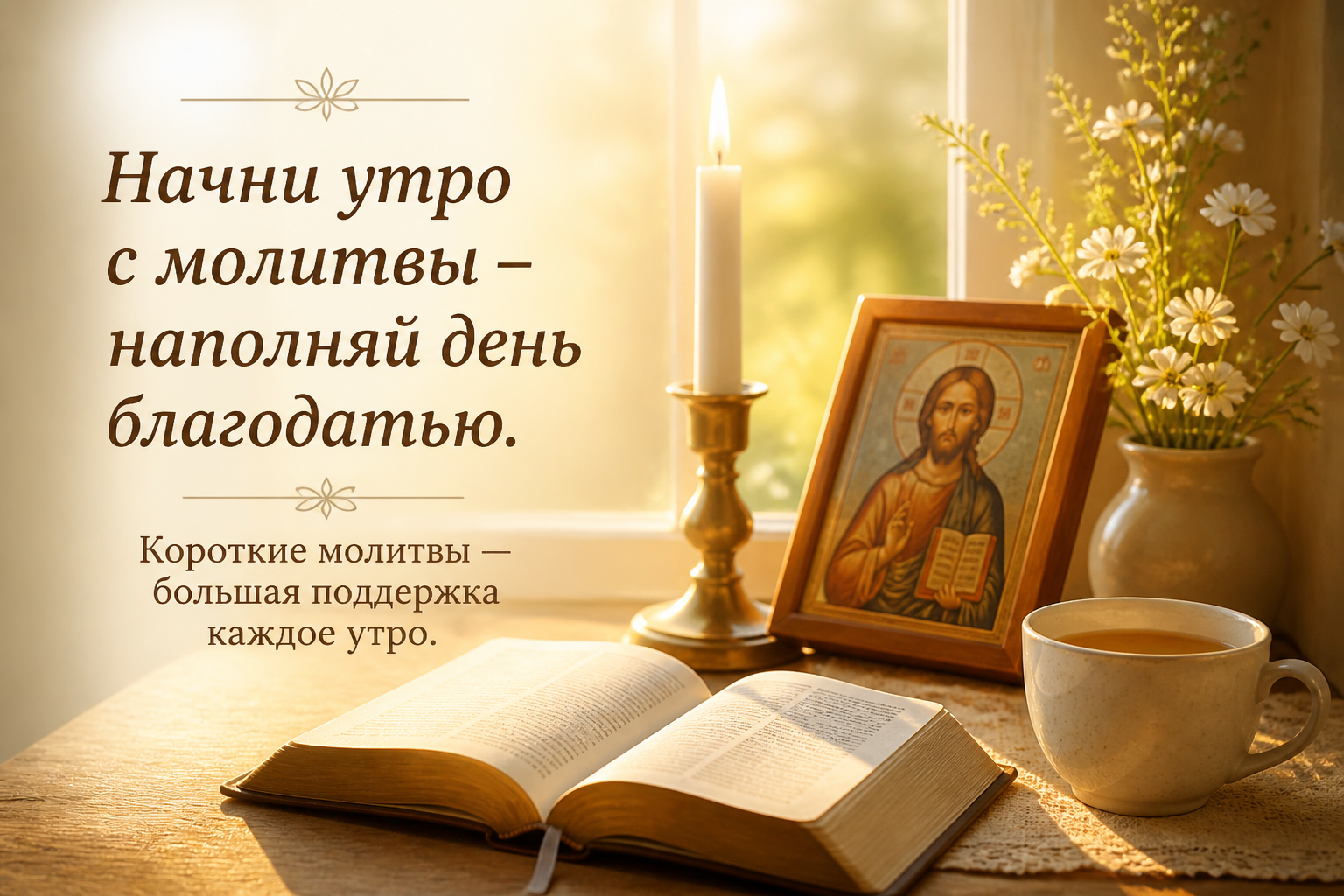 Короткие утренние молитвы — для тех, у кого мало времени