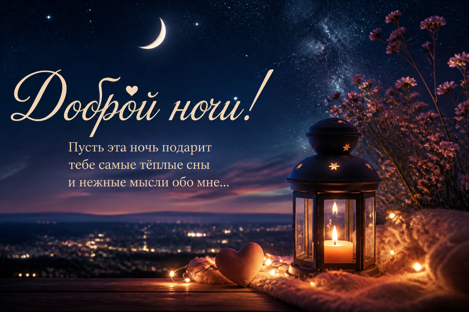Романтичные картинки доброй ночи — для тех, кто хочет сказать больше