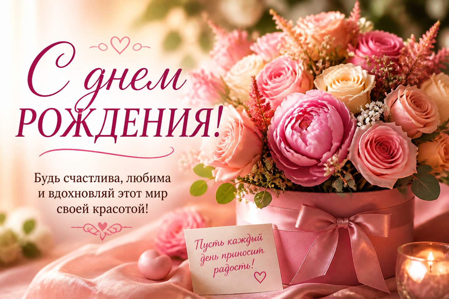 С днем рождения женщине своими словами — 50+ поздравлений