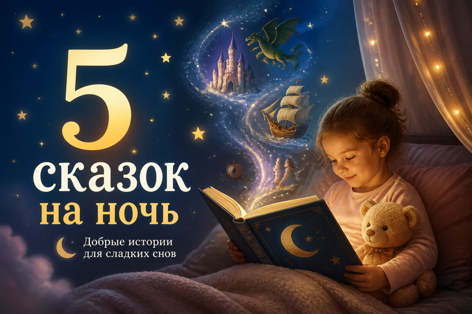 5 сказок на ночь для детей: добрые истории перед сном