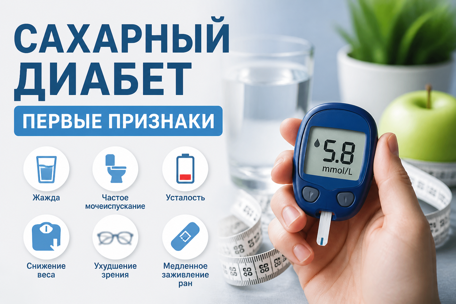 Сахарный диабет: первые признаки и симптомы, которые легко пропустить